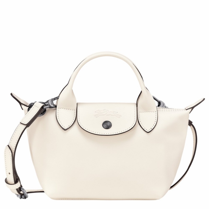 White Longchamp Le Pliage Xtra XS Women's Handbags